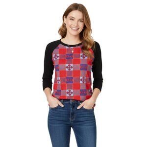 NWT LulaRoe Spades Color Block Shirt - Crew Neckline - Size XXS